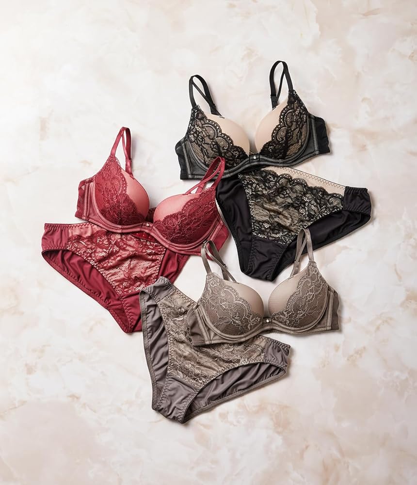 パルファージュ♪ブラE75&ショーツM 谷間 ソング セット レース 新品 パルファージュ♪ブラE75&ショーツM レース ボーイ 青 セット